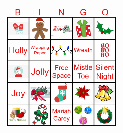 CSWE Holiday Icon Bingo Card