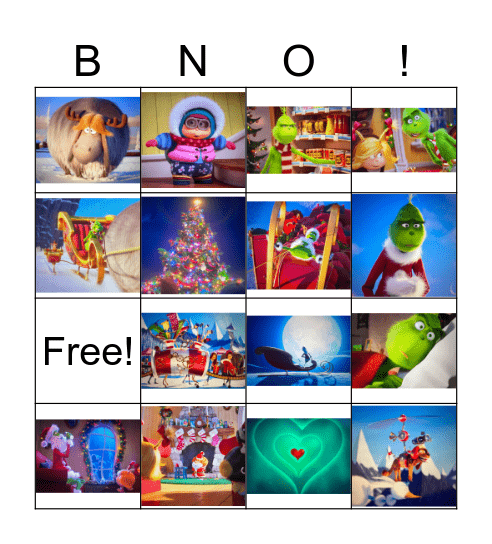 The Grinch Bingo Card