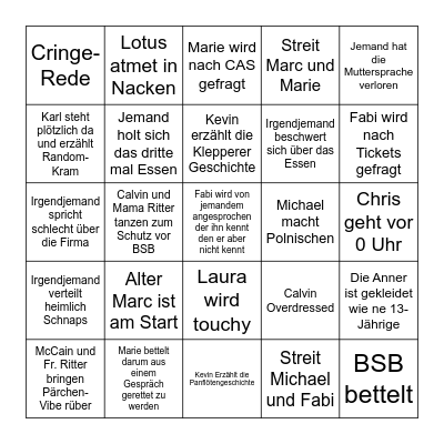 DATRON Weihnachsfeier 2024 Bingo Card