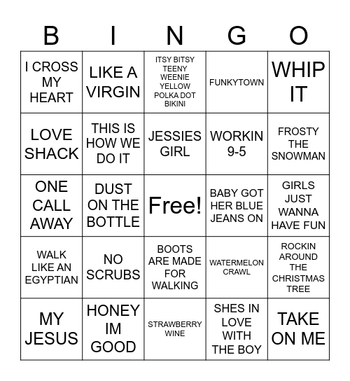 MERRY CHRISTMAS! Bingo Card