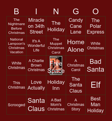 EOS Holiday Movie Bingo Card