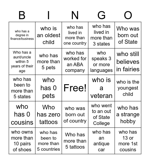 Christmas Fun BINGO! Bingo Card