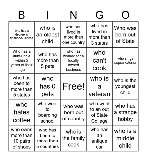 Christmas Fun BINGO! Bingo Card