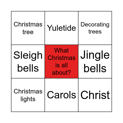 Christmas Bingo Card