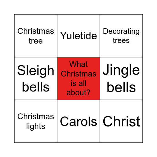 Christmas Bingo Card