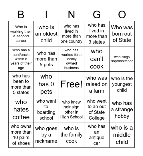 Christmas Fun BINGO! Bingo Card