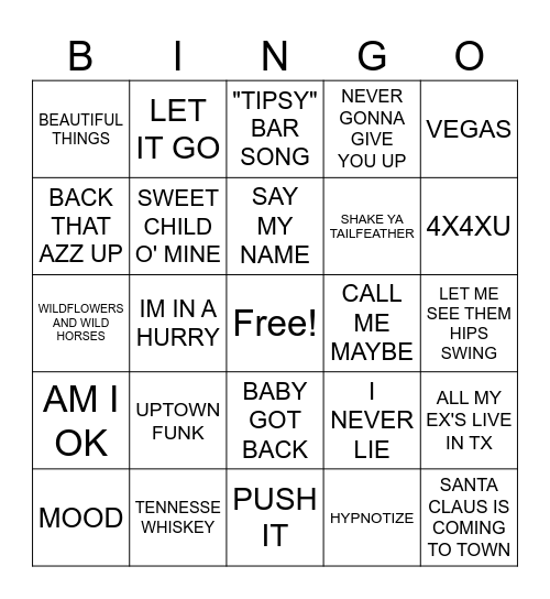 COLE'S CHRISTMAS BINGO Card