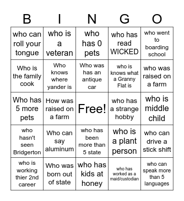 Christmas Bingo Fun Bingo Card