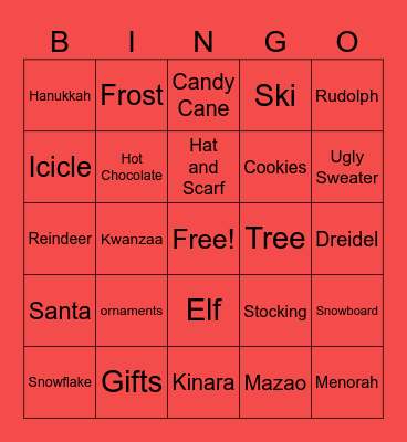 Winter Bingo 2024 Bingo Card