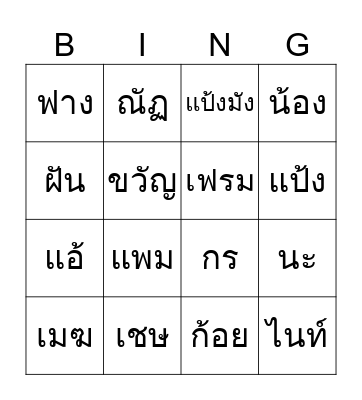 WHO AM I (?) Bingo Card