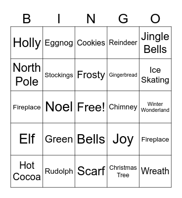 Christmas Bingo! Bingo Card