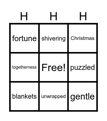 The Best Christmas Gift Ever Bingo Card