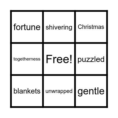 The Best Christmas Gift Ever Bingo Card