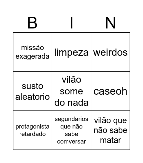 midnight bingo Card