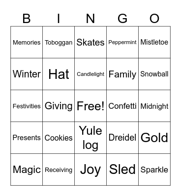 RocketRez Holiday Bingo Card