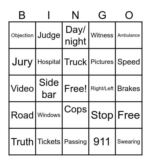 Recovery Addict Bingo Card