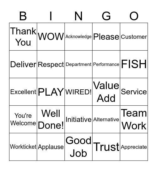 Respect & Trust Bingo Card