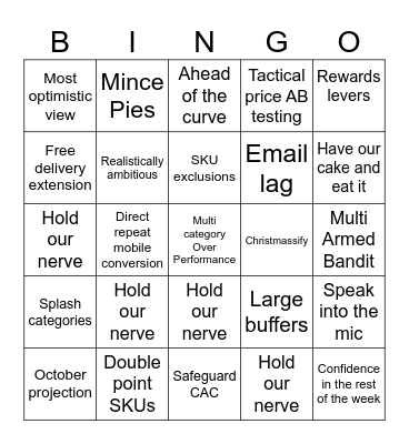 Xmas Peak Bingo 2024 Bingo Card