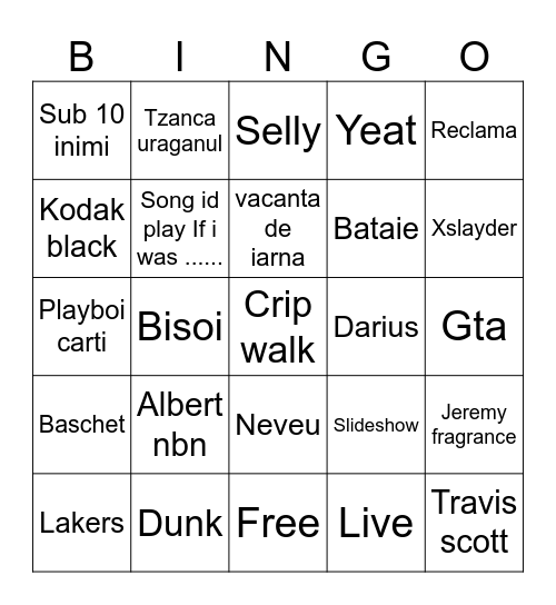 Anghel Bingo Card