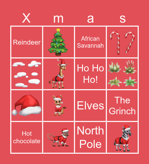 Christmas Wild Bingo! Bingo Card