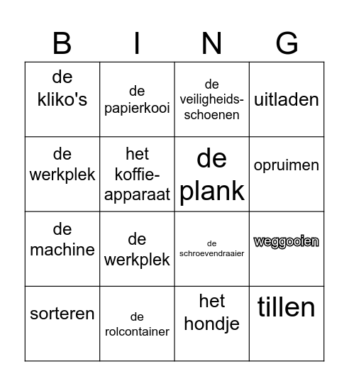 de kringloop Bingo Card