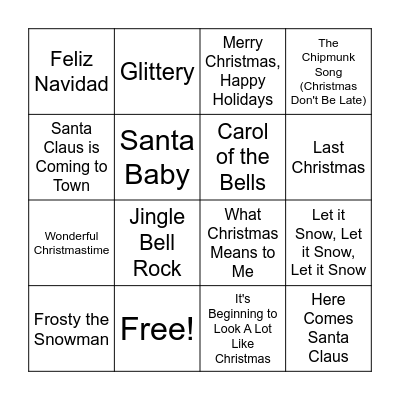 Christmas Bingo Card