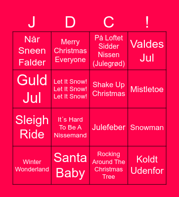 Jule bingo banko!! Bingo Card