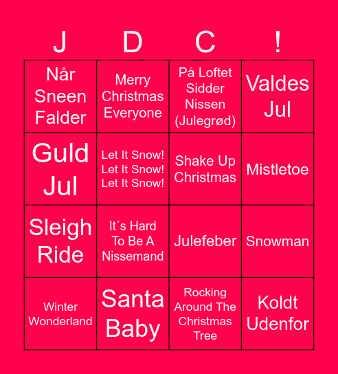 Jule bingo banko!! Bingo Card