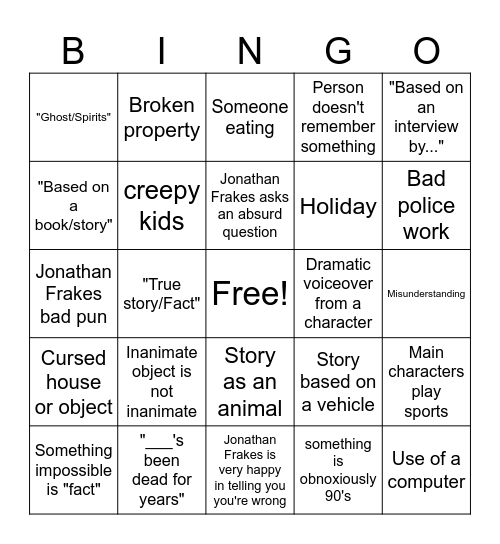 Fact or Fiction Bingo Card