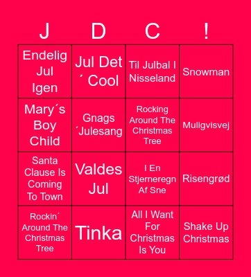 Jule bingo banko!! Bingo Card