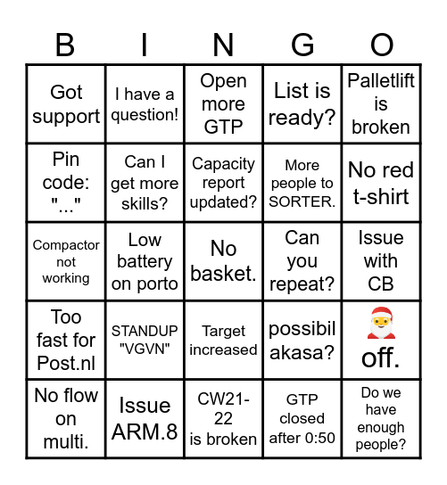 TC BINGO Card