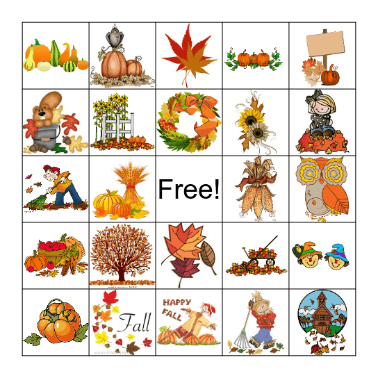Fall Bingo  Bingo Card