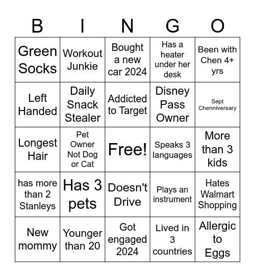 East Orlando Bingo Card