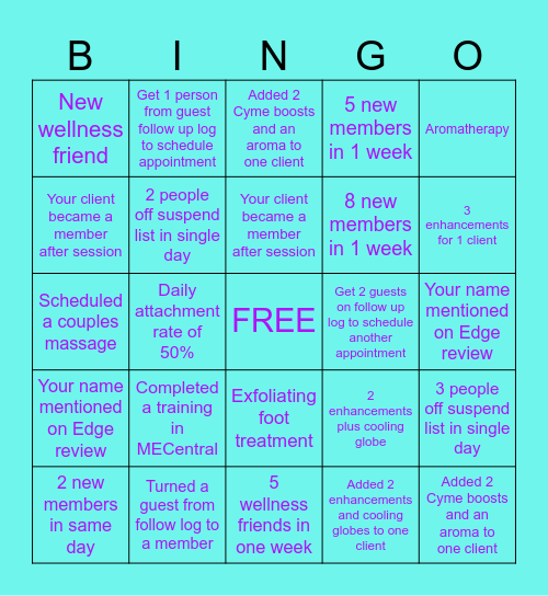 FDA ME BINGO Card