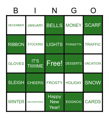 eXperience Holiday Wrap-Up Bingo Card