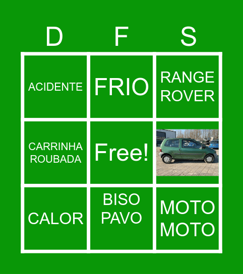 BINGO DA COR DO DÉCIO Bingo Card