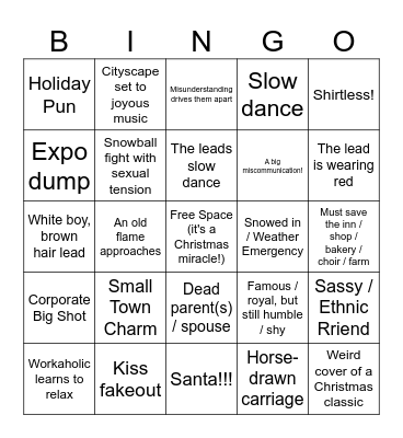 Bad Christmas Movie Edition Bingo Card