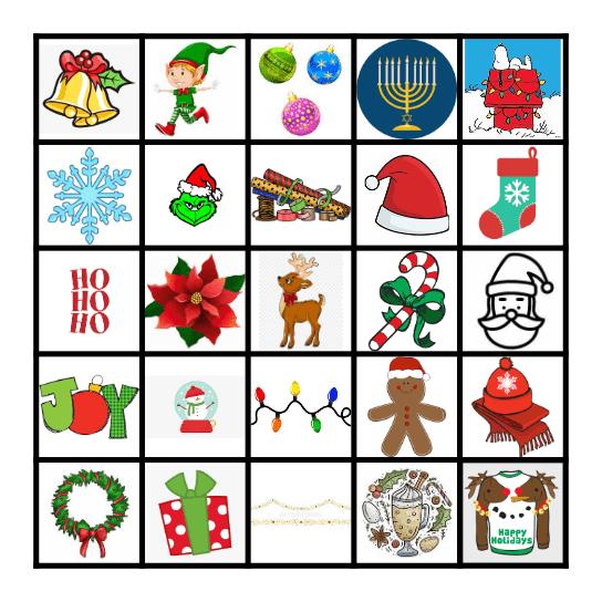 Holiday Bingo - 2024 Bingo Card