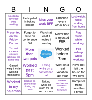 Untitled Bingo HQY Bingo Card