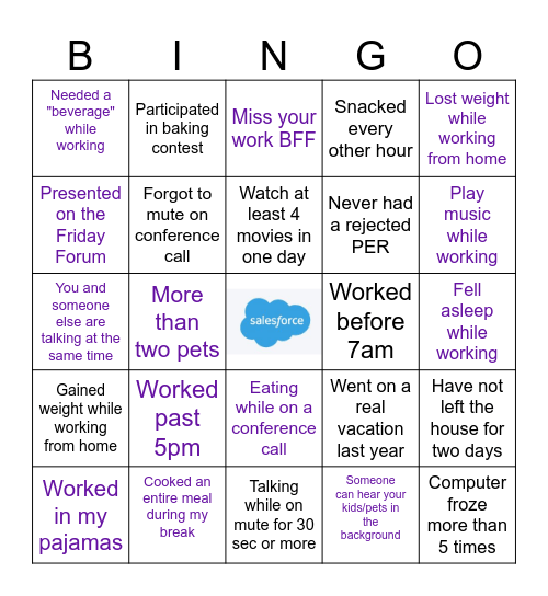 Untitled Bingo HQY Bingo Card