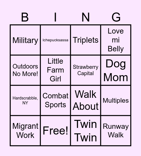 Get to Know Me! Bingo Card