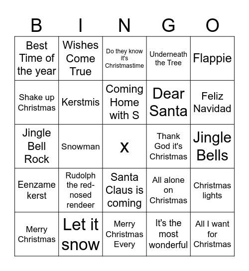 Gezellige Kerst! Bingo Card