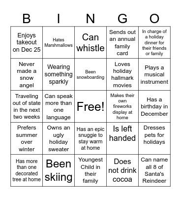ULC Team Bingo: Find someone who... Bingo Card