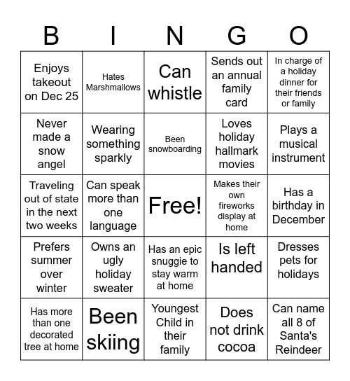 ULC Team Bingo: Find someone who... Bingo Card