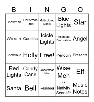 Crimas Bingo Card