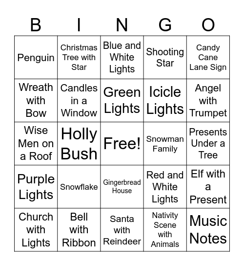 Crimas Bingo Card