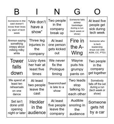 Into the Woods Bingo Card