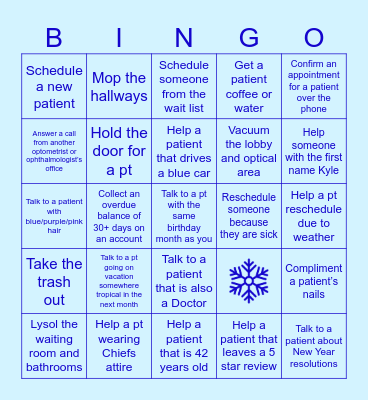 January TEG BINGO Card