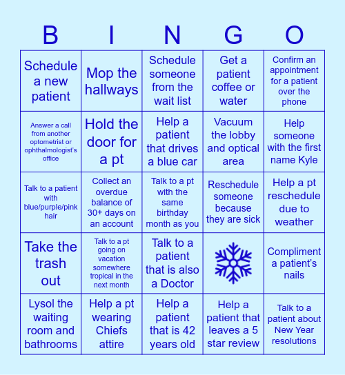 January TEG BINGO Card