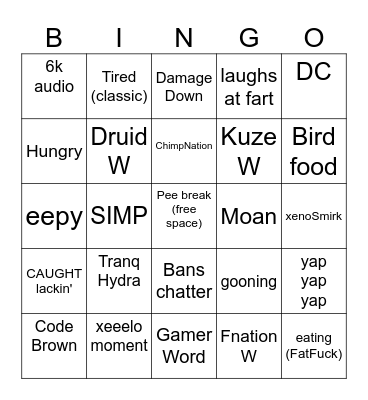 Safety Helmet raids Bingo Card